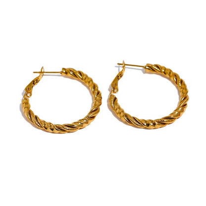 Twisted Hoop Earrings