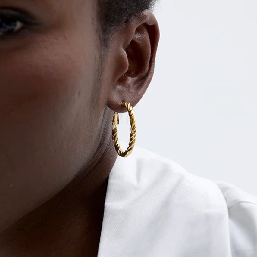 Twisted Hoop Earrings