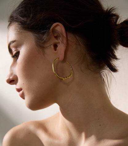 Wavy Hoop Earrings