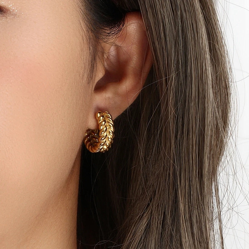 Golden Rope Hoops