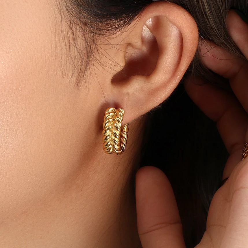 Golden Rope Hoops