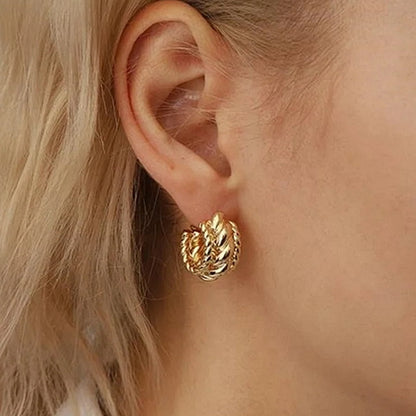 Chunky Braid Hoops