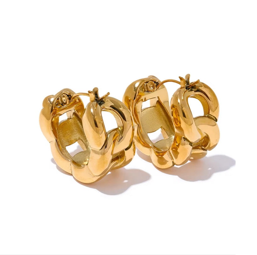 Knot Hoops Earrings