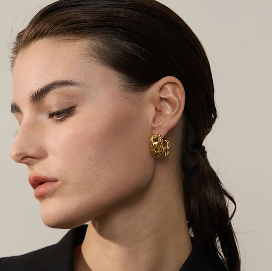 Knot Hoops Earrings