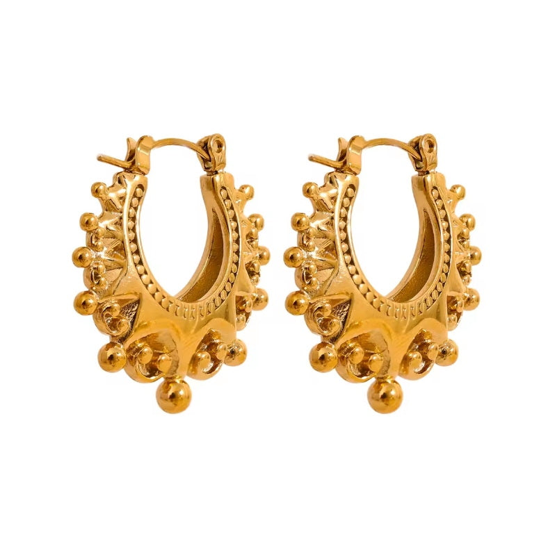 The Crown Beads Hoops