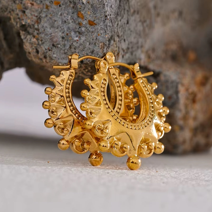 The Crown Beads Hoops