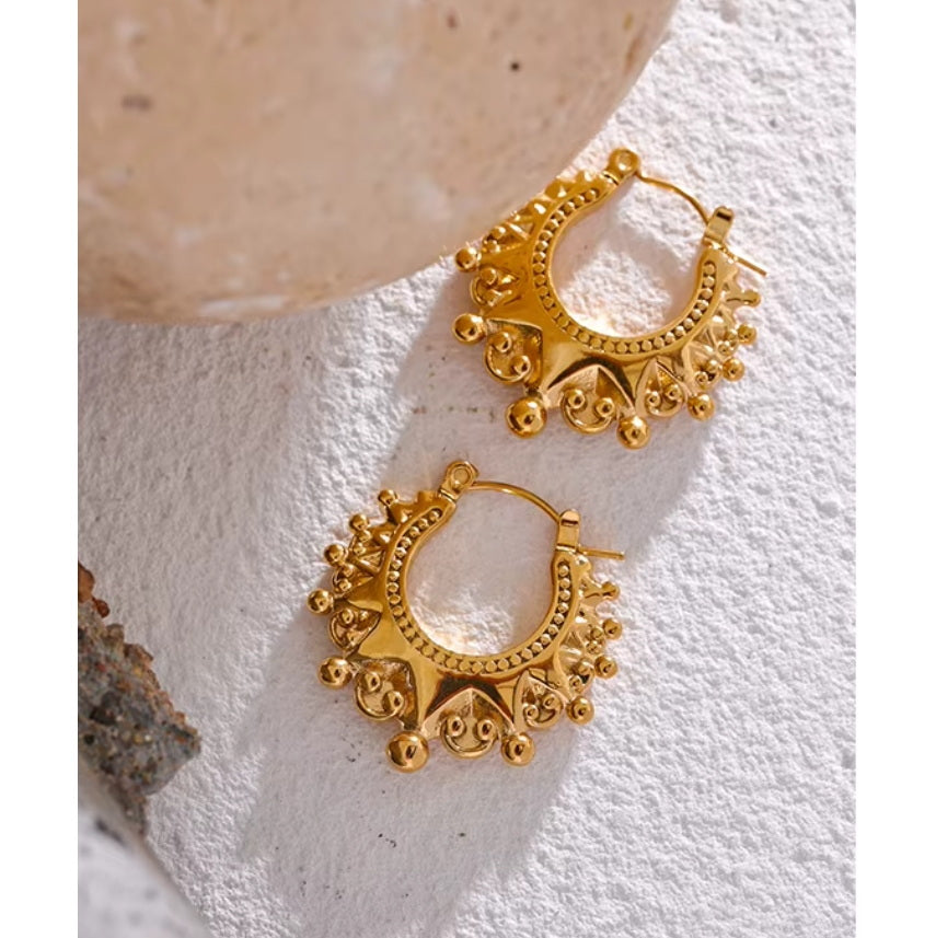 The Crown Beads Hoops