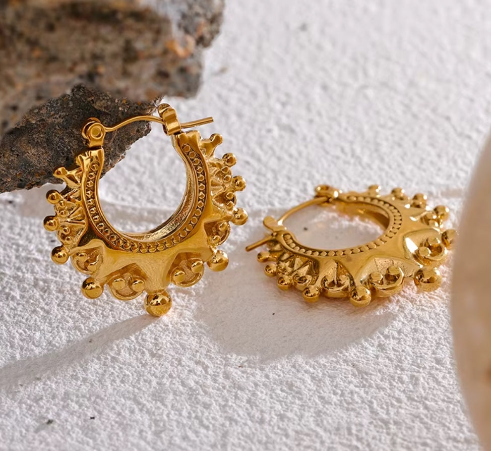 The Crown Beads Hoops