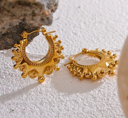 The Crown Beads Hoops