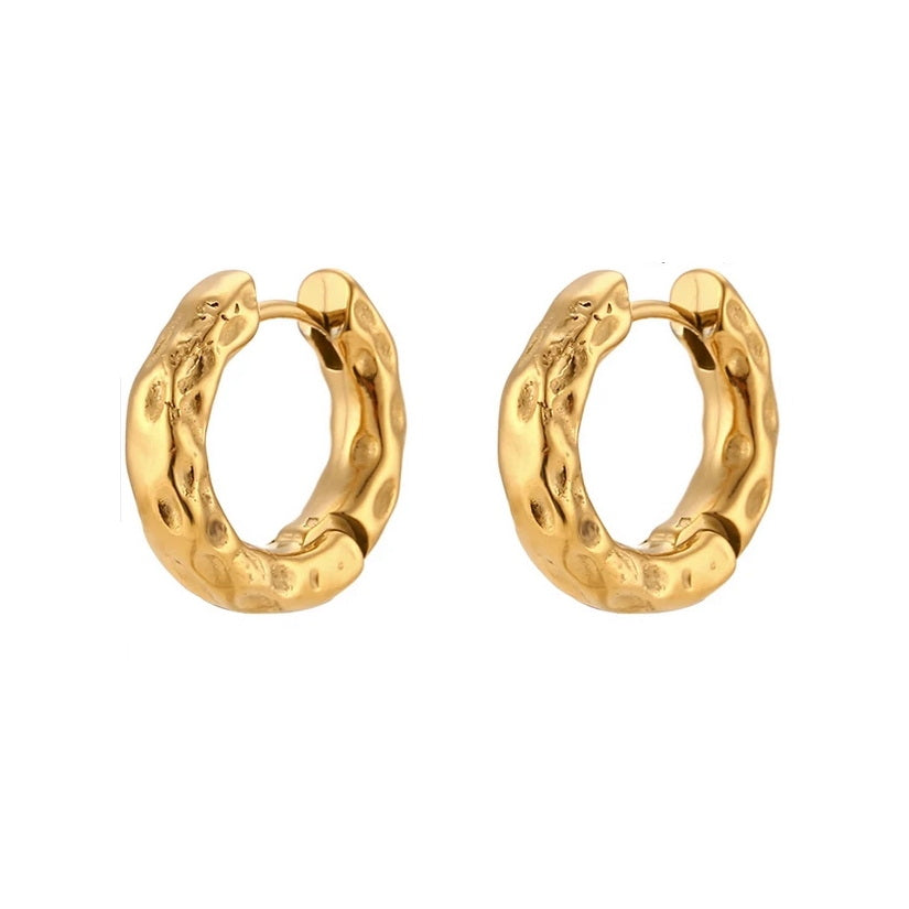 Aurelia Hammered Huggies