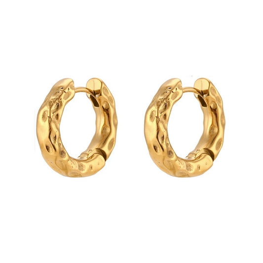 Aurelia Hammered Huggies