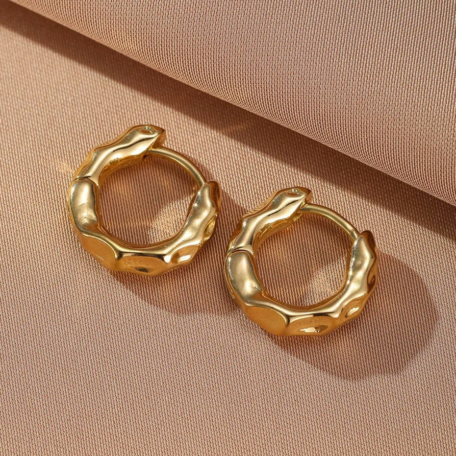 Aurelia Hammered Huggies