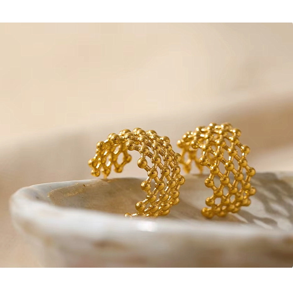 Golden Latticé Earrings