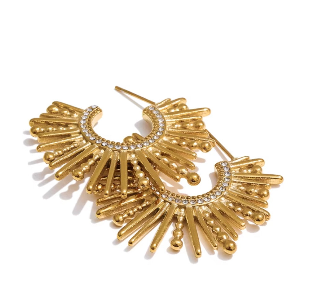 Aurora Sunburst Hoops
