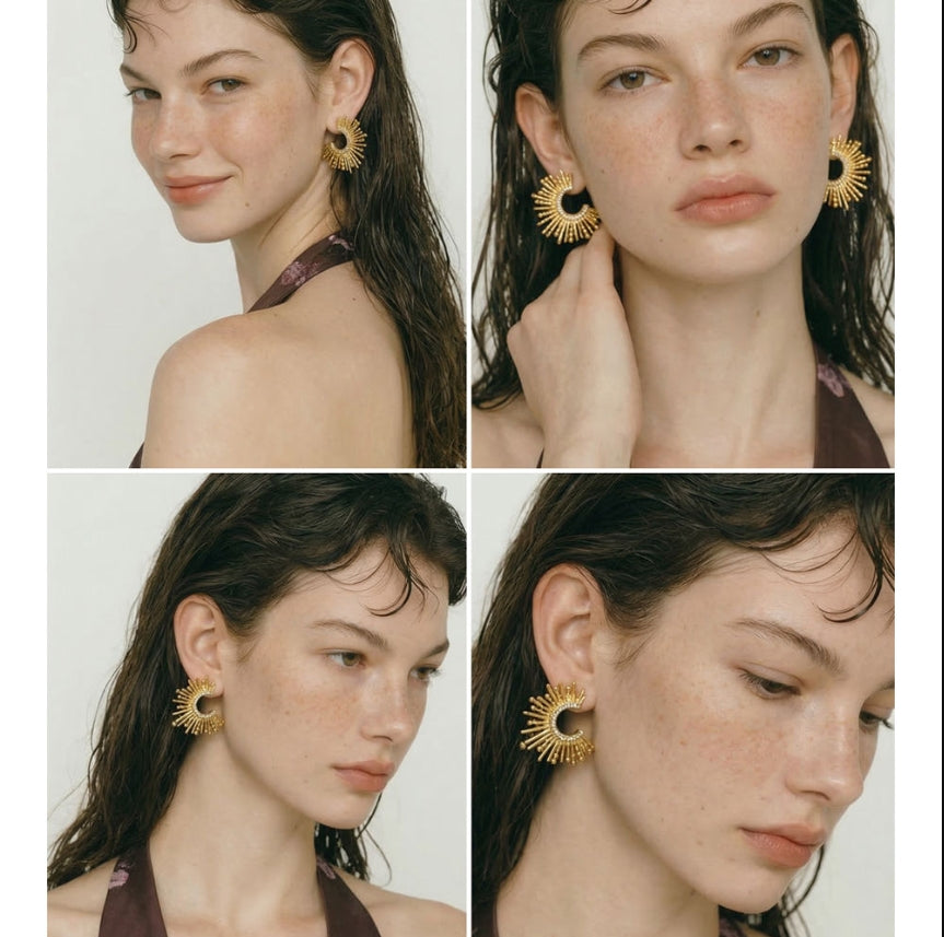 Aurora Sunburst Hoops