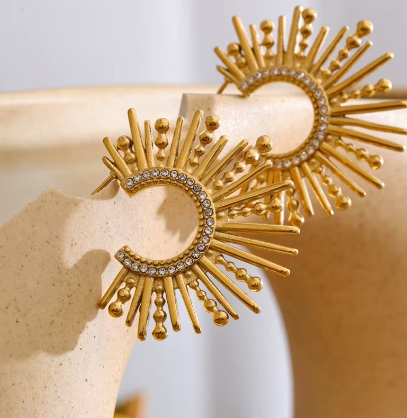 Aurora Sunburst Hoops