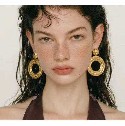 Byzantine Halo Drop Earrings