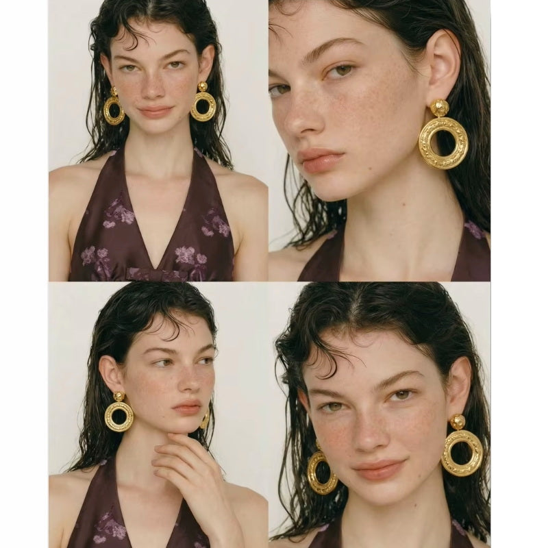 Byzantine Halo Drop Earrings