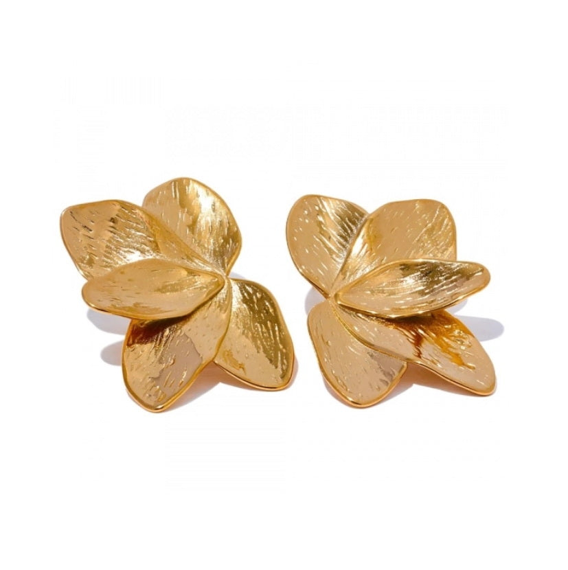 Leaf Lotus Earrings