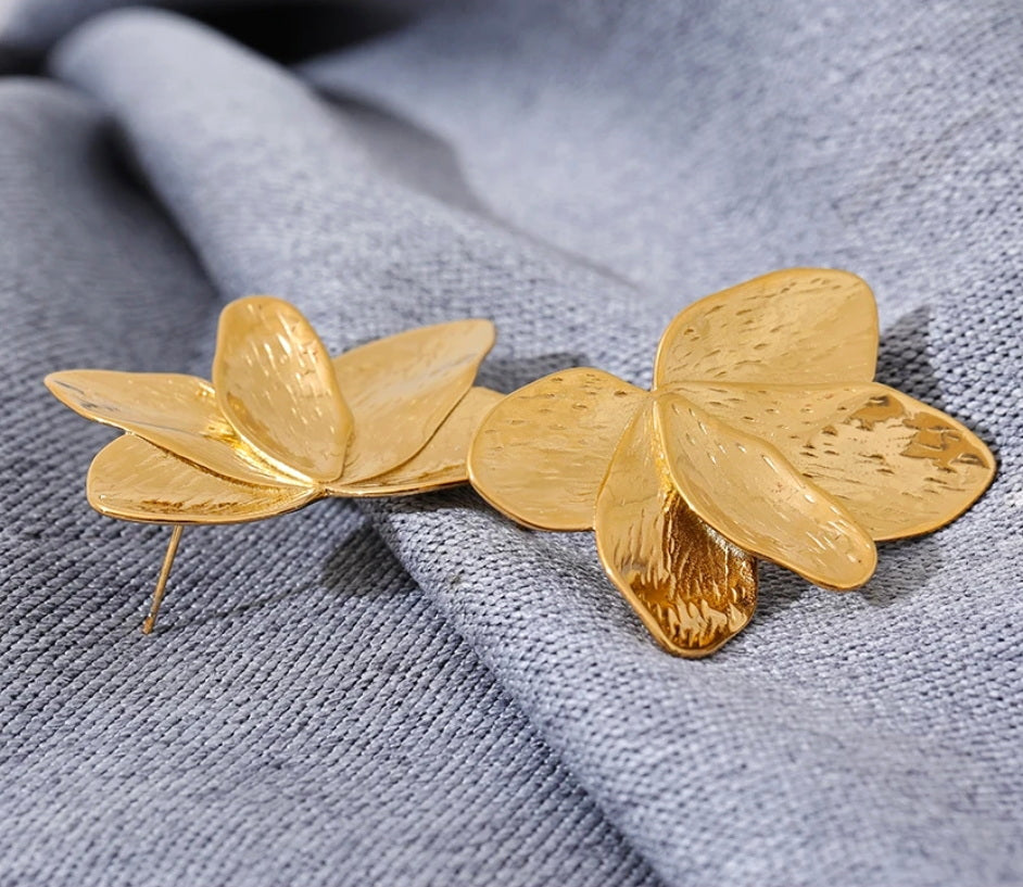 Leaf Lotus Earrings