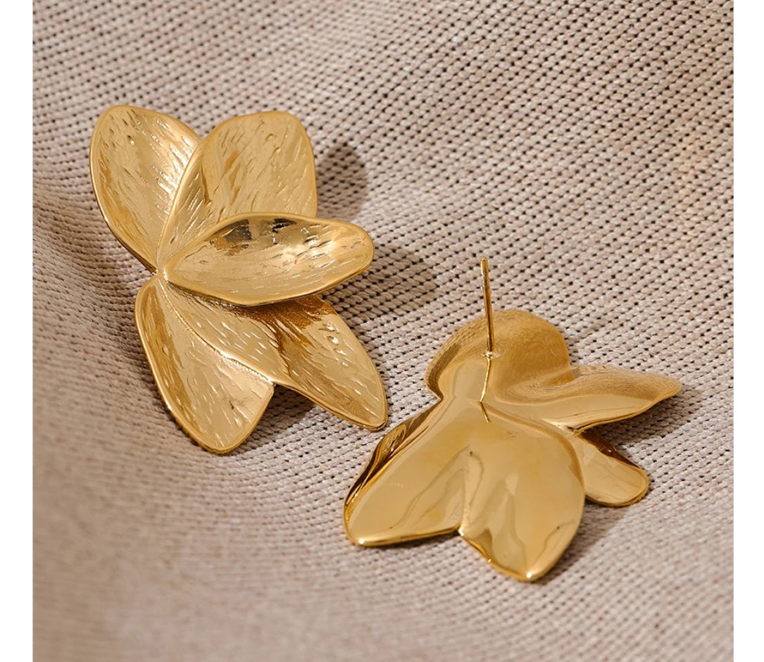 Leaf Lotus Earrings