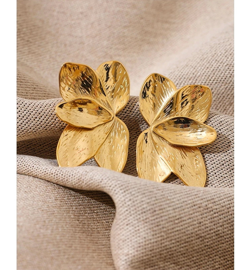 Leaf Lotus Earrings