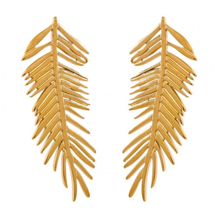 Statement Leaf Drop Earrings