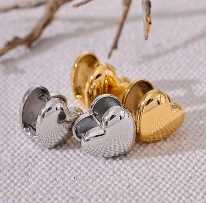 Heart Huggie Earrings