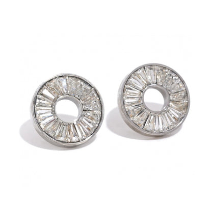 Gem Wheel Stud Earrings