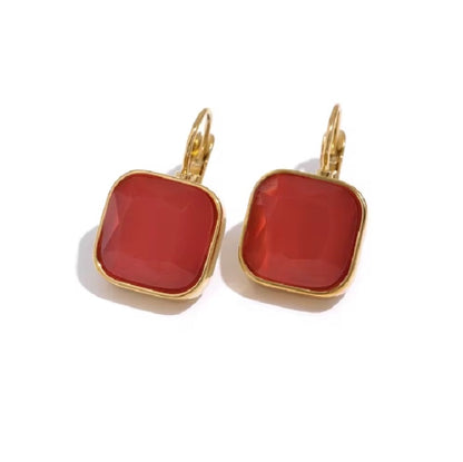 Old Cut Stone Earrings