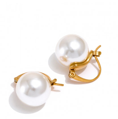 Classic Pearl Huggie Earrings