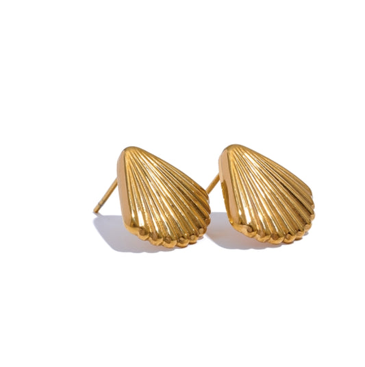 Textured Shell Stud Earrings