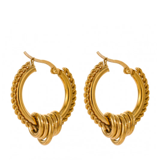 Braided Rope Halo Hoop Earrings