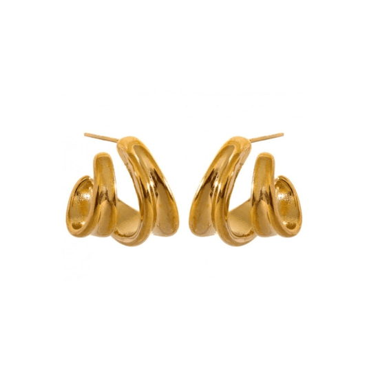 Curved Stud Earrings - Val Royce Jewellery