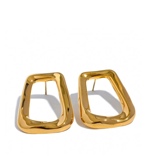 Tapered Rectangle Stud Earrings