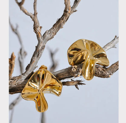 Textured Flower Earrings