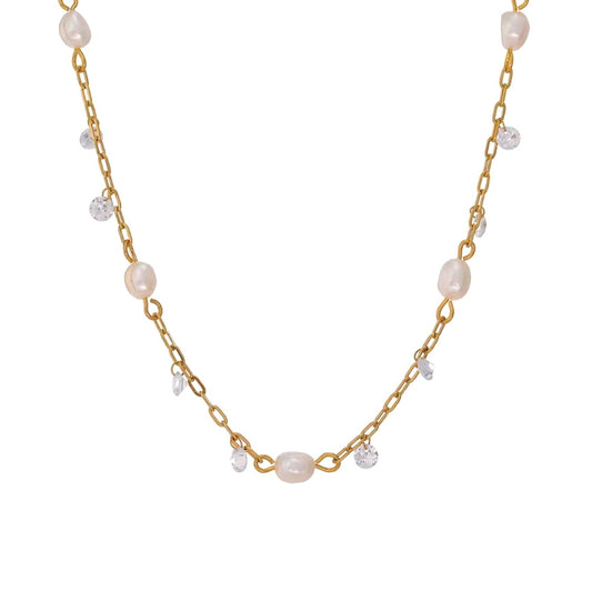 Mini Pearl Charm Chain