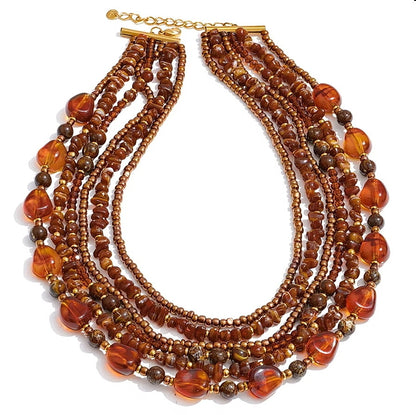 Lady Amber Layered Necklace