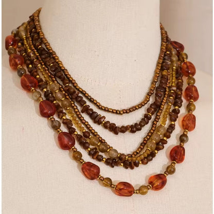 Lady Amber Layered Necklace