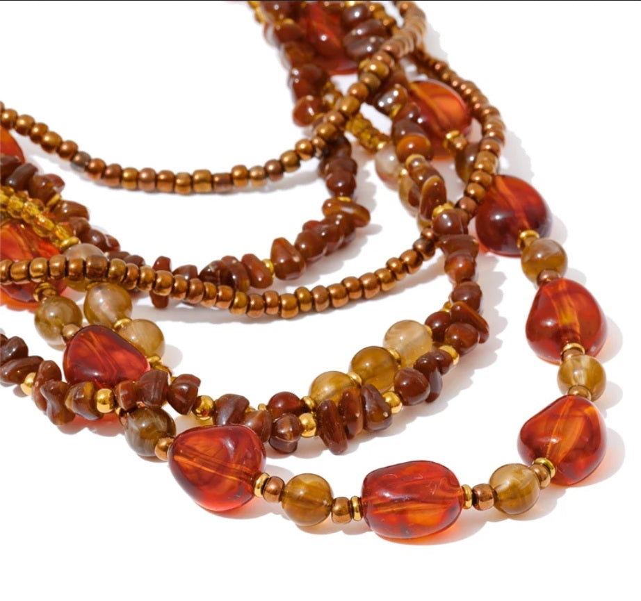 Lady Amber Layered Necklace