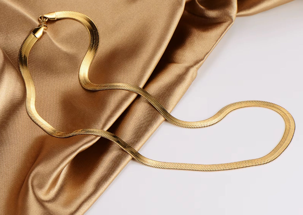 Satin Herringbone Necklace
