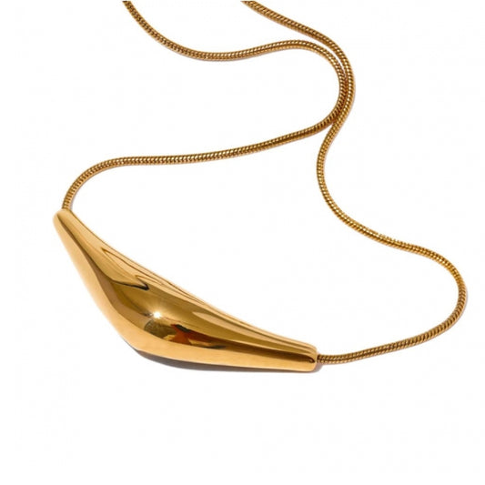 Polished Tapered Snake Chain Necklace