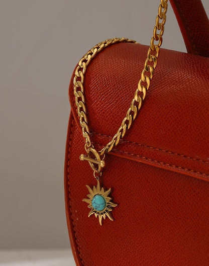 Turqouise Sun Chain Necklace