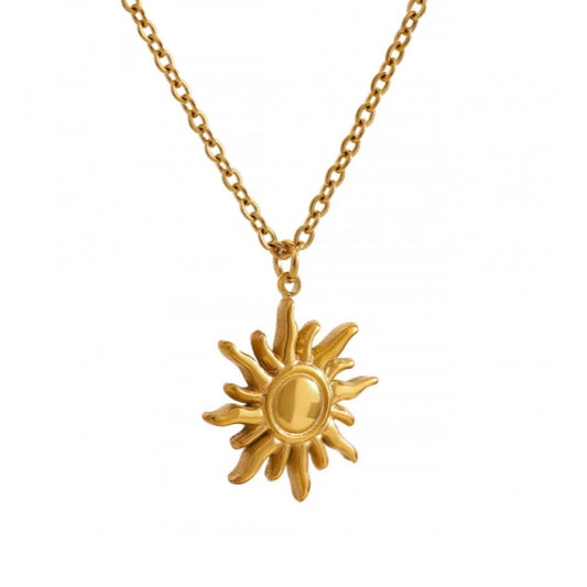 Sun Pendant Chain Necklace