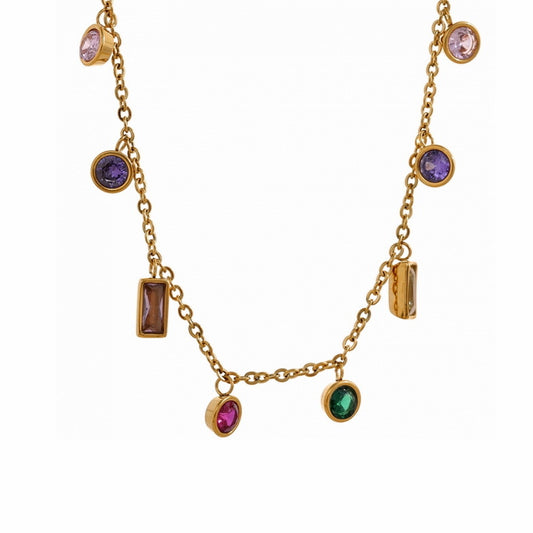 Gem Accent Chain Necklace