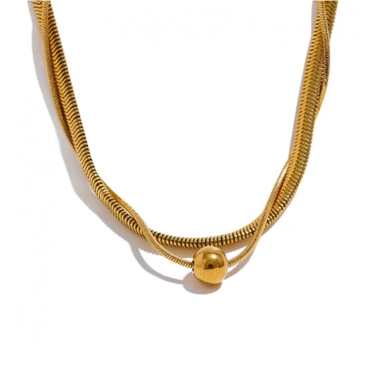 Interwoven Chain Ball Necklace