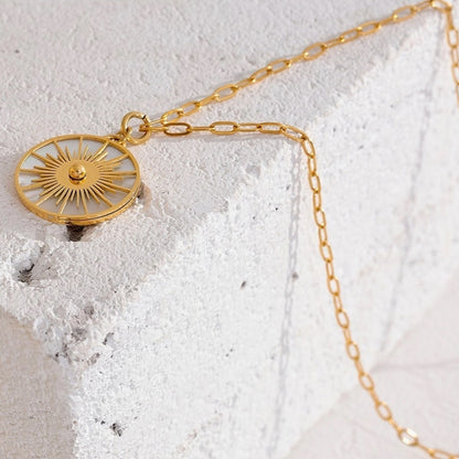 Sun Halo Pendant Necklace