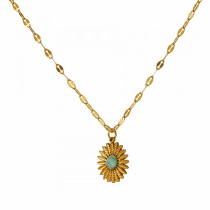 Sunflower Pendant Chain Necklace