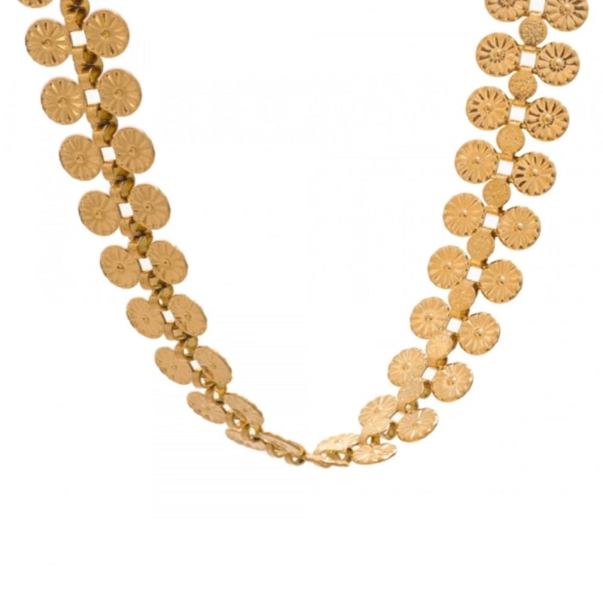 Flower Coin Multiayer Necklace