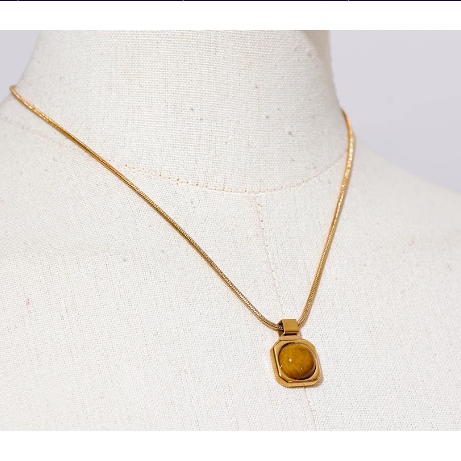 Tiger Eye Pendant Necklace